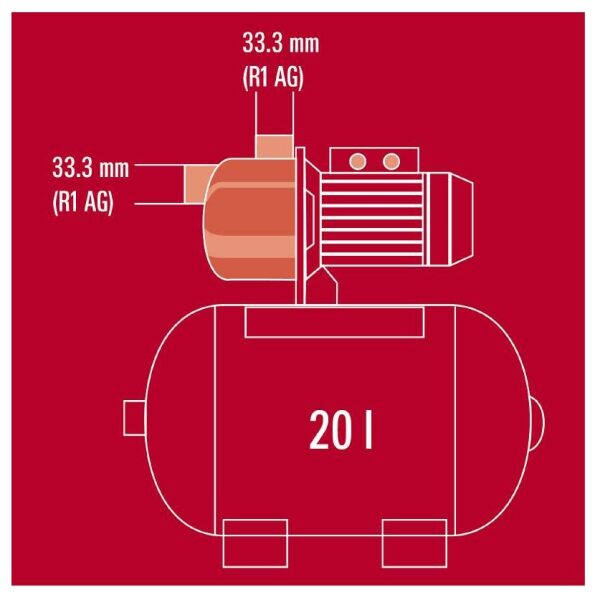 Sistema de bomba de água para uso doméstico GC-WW 6538
