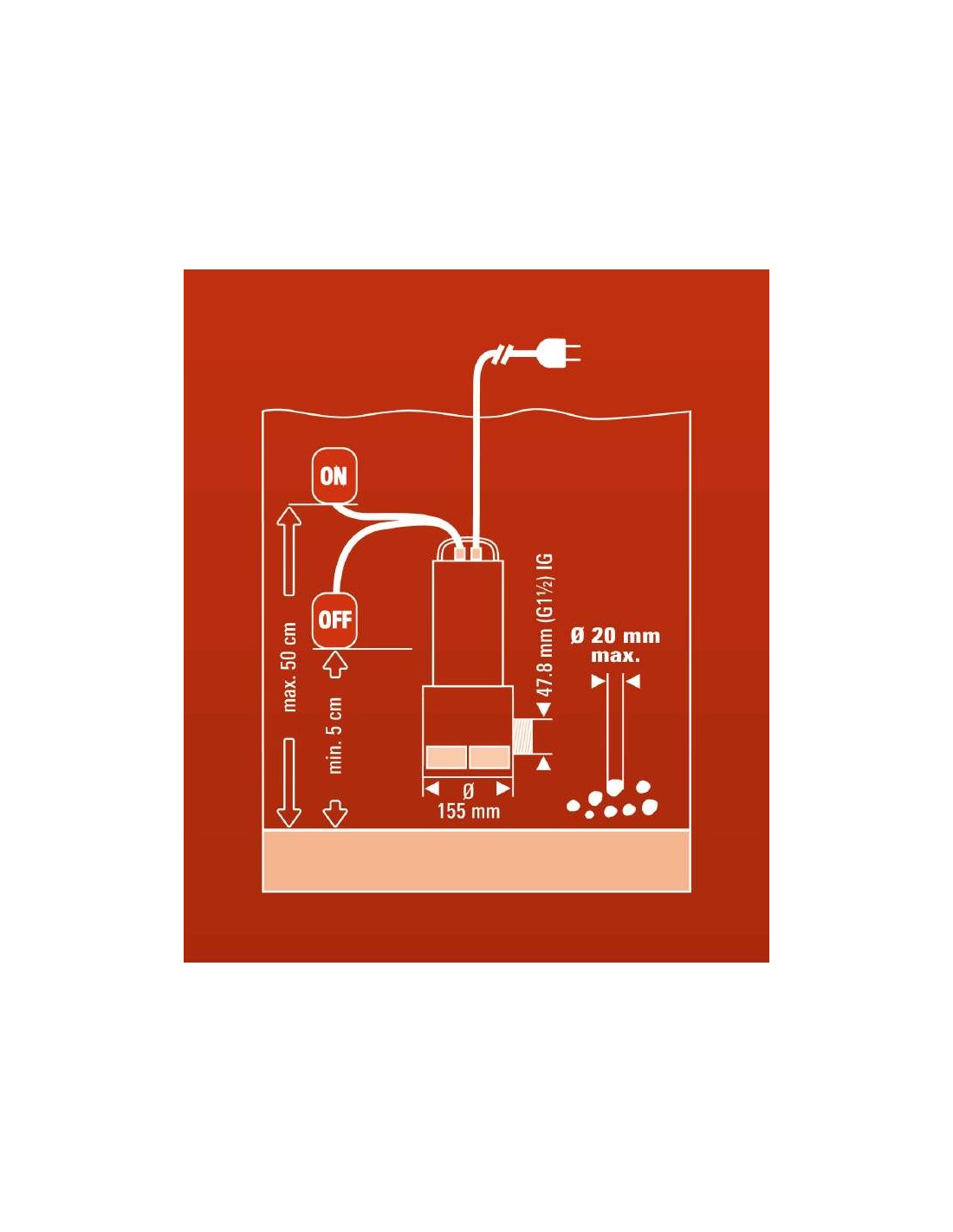 Bomba para água suja GC-DP 1020 N